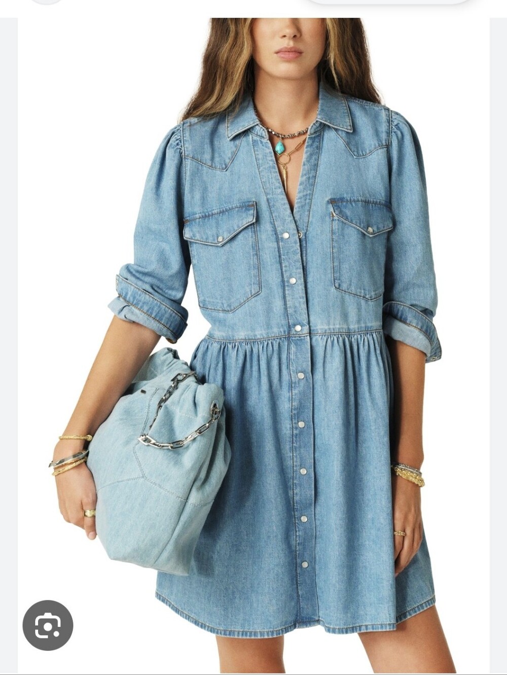 BA&SH denim "Linona" dress Sz 6